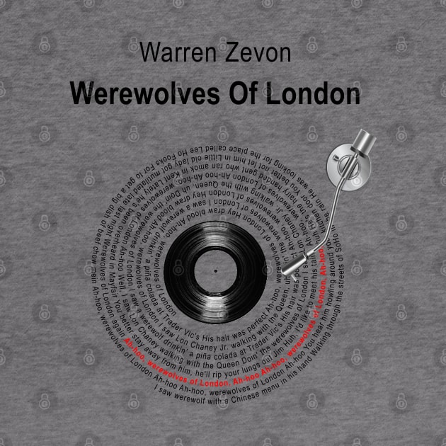 WEREWOLVES OF LONDON LYRICS ILLUSTRATIONS by Vansa Design